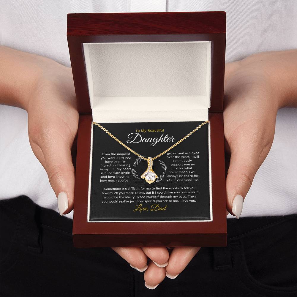 To My Daughter Necklace from Dad, Gift for Daughter from Dad, Father Daughter Necklace, Gifts to Daughter from Dad, Daughter Gift From Dad
