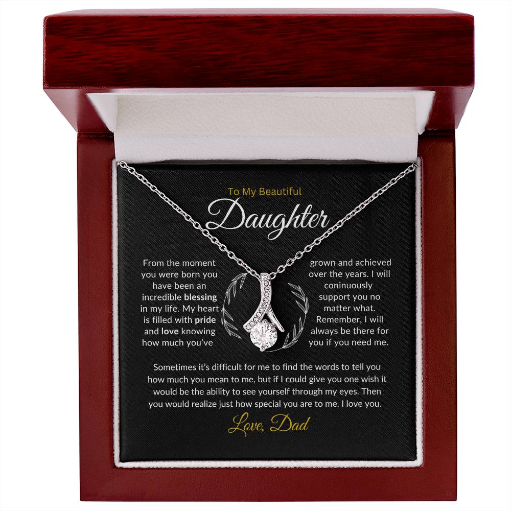 To My Daughter Necklace from Dad, Gift for Daughter from Dad, Father Daughter Necklace, Gifts to Daughter from Dad, Daughter Gift From Dad