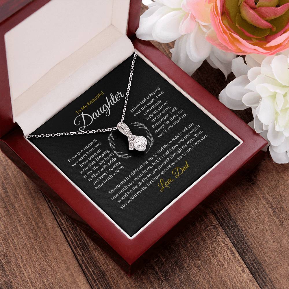 To My Daughter Necklace from Dad, Gift for Daughter from Dad, Father Daughter Necklace, Gifts to Daughter from Dad, Daughter Gift From Dad