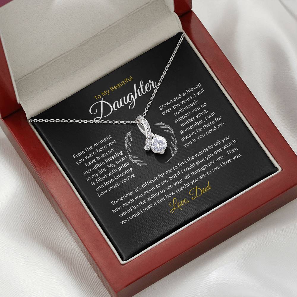 To My Daughter Necklace from Dad, Gift for Daughter from Dad, Father Daughter Necklace, Gifts to Daughter from Dad, Daughter Gift From Dad