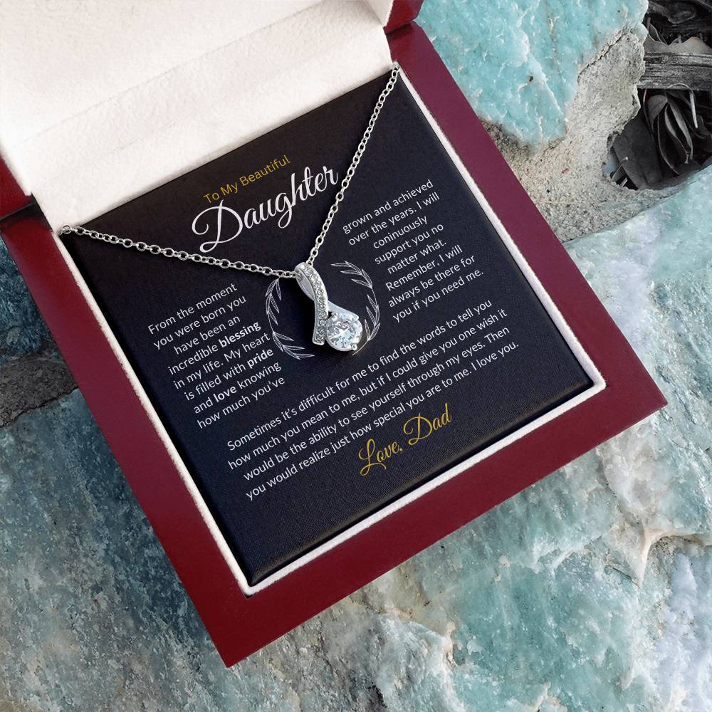 To My Daughter Necklace from Dad, Gift for Daughter from Dad, Father Daughter Necklace, Gifts to Daughter from Dad, Daughter Gift From Dad