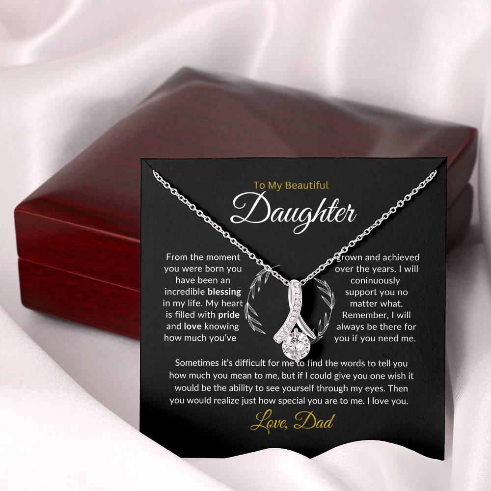 To My Daughter Necklace from Dad, Gift for Daughter from Dad, Father Daughter Necklace, Gifts to Daughter from Dad, Daughter Gift From Dad