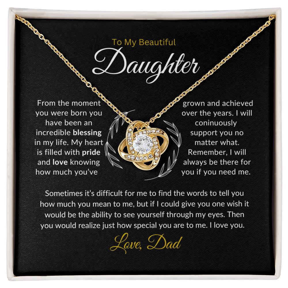 To My Daughter Necklace from Dad, Gift for Daughter from Dad, Father Daughter Necklace, Gifts to Daughter from Dad, Daughter Gift From Dad