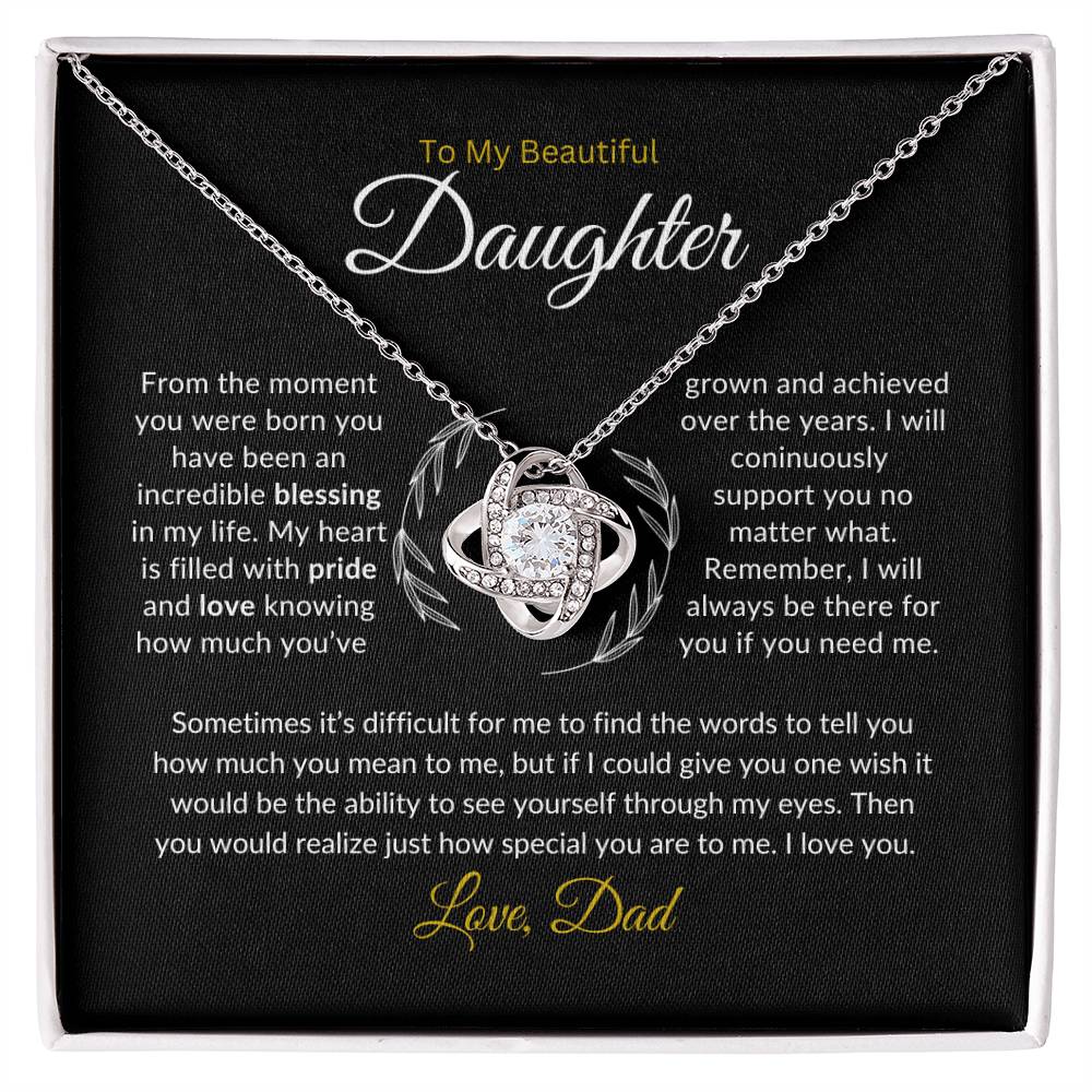 To My Daughter Necklace from Dad, Gift for Daughter from Dad, Father Daughter Necklace, Gifts to Daughter from Dad, Daughter Gift From Dad