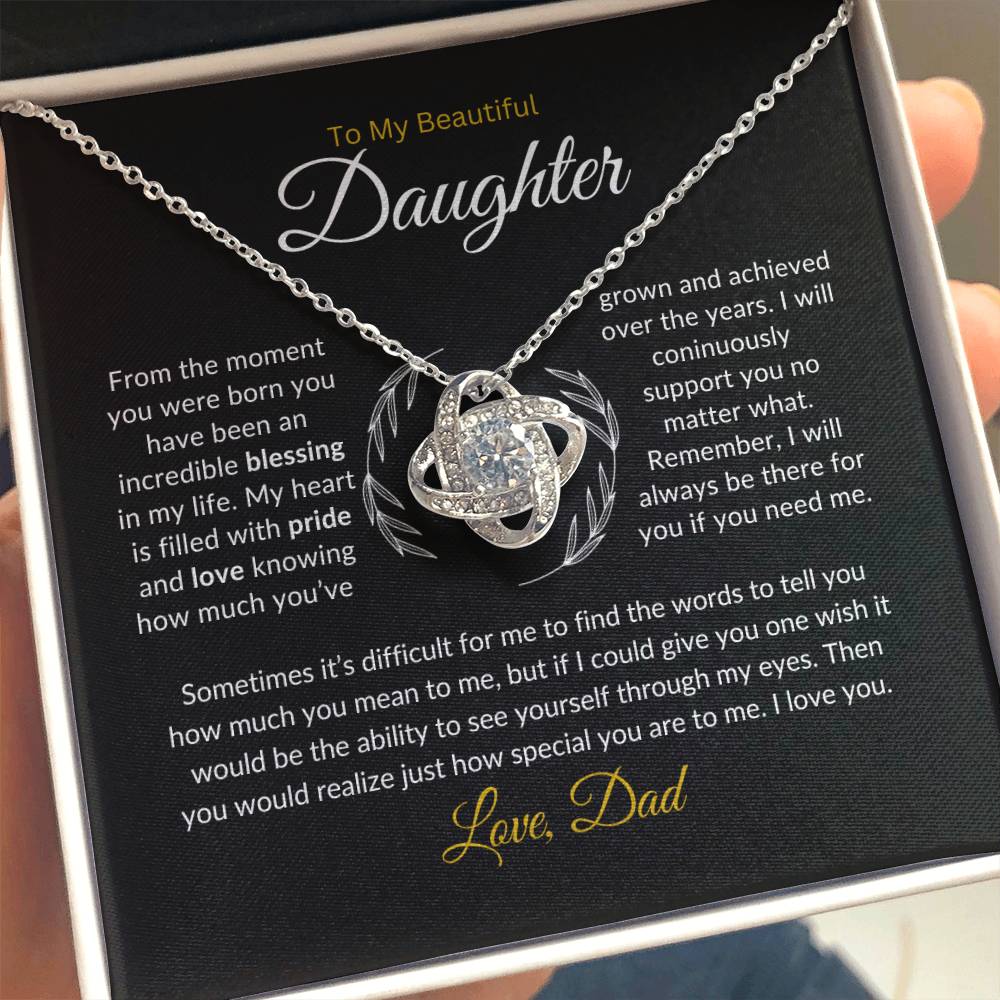 To My Daughter Necklace from Dad, Gift for Daughter from Dad, Father Daughter Necklace, Gifts to Daughter from Dad, Daughter Gift From Dad