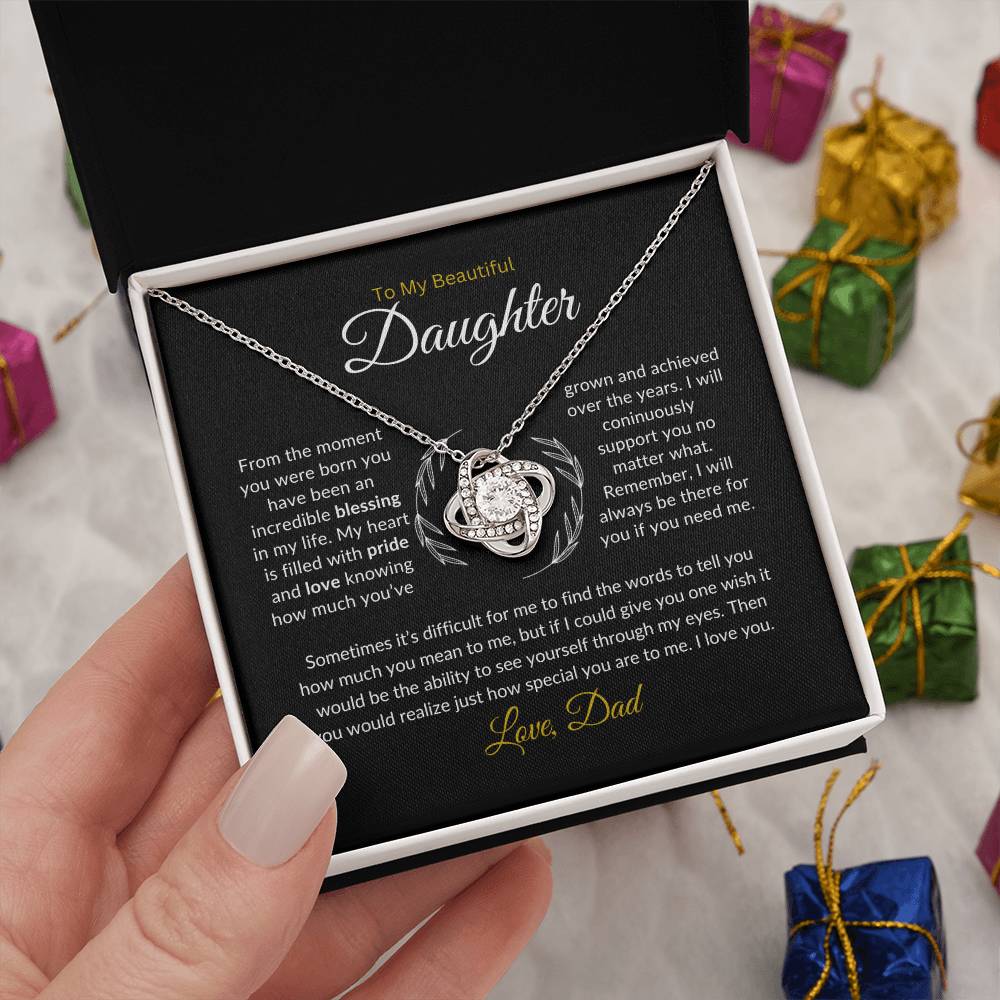 To My Daughter Necklace from Dad, Gift for Daughter from Dad, Father Daughter Necklace, Gifts to Daughter from Dad, Daughter Gift From Dad