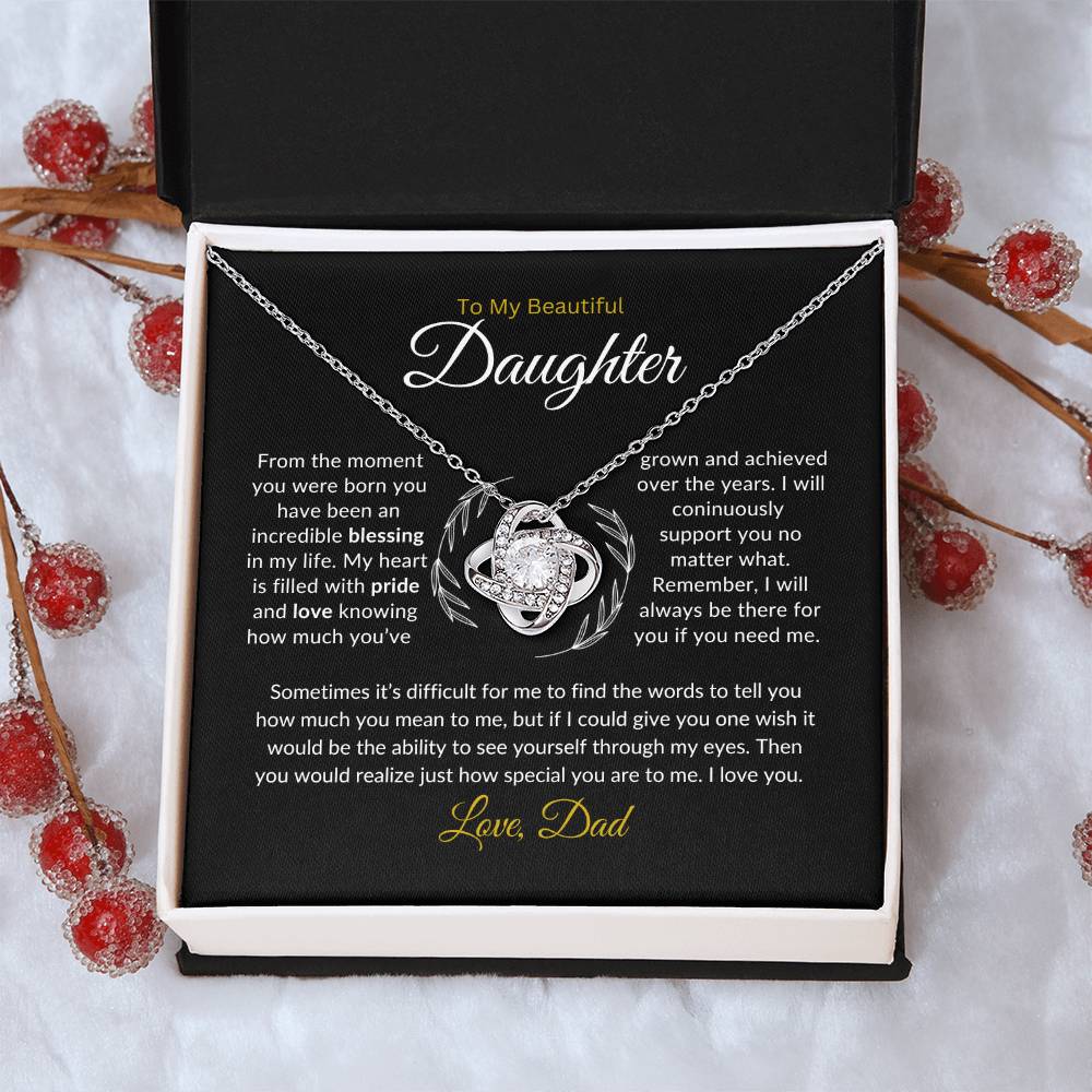To My Daughter Necklace from Dad, Gift for Daughter from Dad, Father Daughter Necklace, Gifts to Daughter from Dad, Daughter Gift From Dad