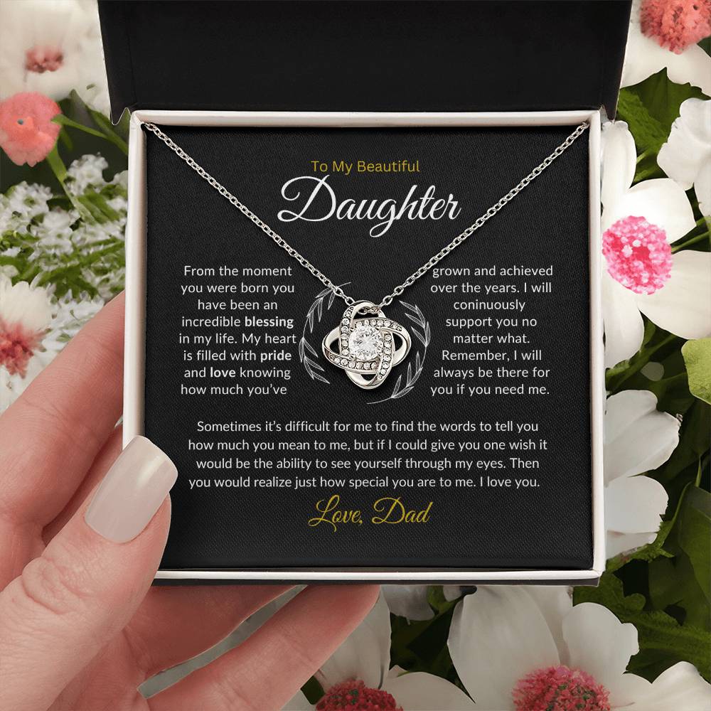 To My Daughter Necklace from Dad, Gift for Daughter from Dad, Father Daughter Necklace, Gifts to Daughter from Dad, Daughter Gift From Dad