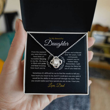 To My Daughter Necklace from Dad, Gift for Daughter from Dad, Father Daughter Necklace, Gifts to Daughter from Dad, Daughter Gift From Dad