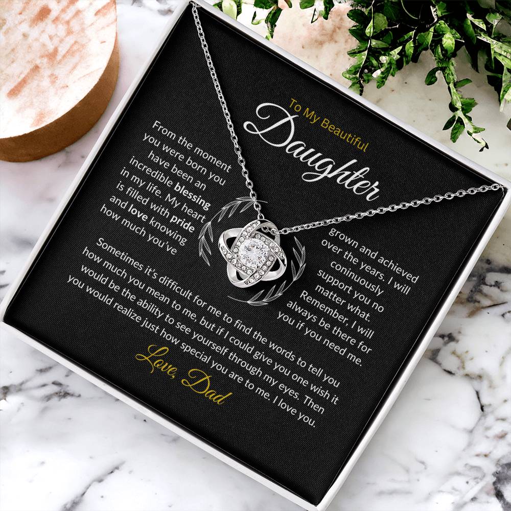 To My Daughter Necklace from Dad, Gift for Daughter from Dad, Father Daughter Necklace, Gifts to Daughter from Dad, Daughter Gift From Dad