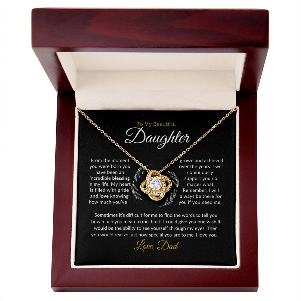 To My Daughter Necklace from Dad, Gift for Daughter from Dad, Father Daughter Necklace, Gifts to Daughter from Dad, Daughter Gift From Dad