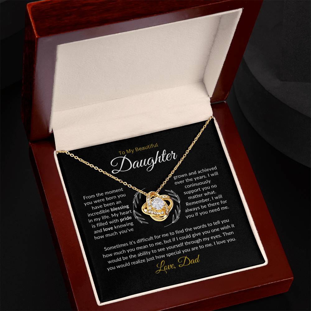 To My Daughter Necklace from Dad, Gift for Daughter from Dad, Father Daughter Necklace, Gifts to Daughter from Dad, Daughter Gift From Dad