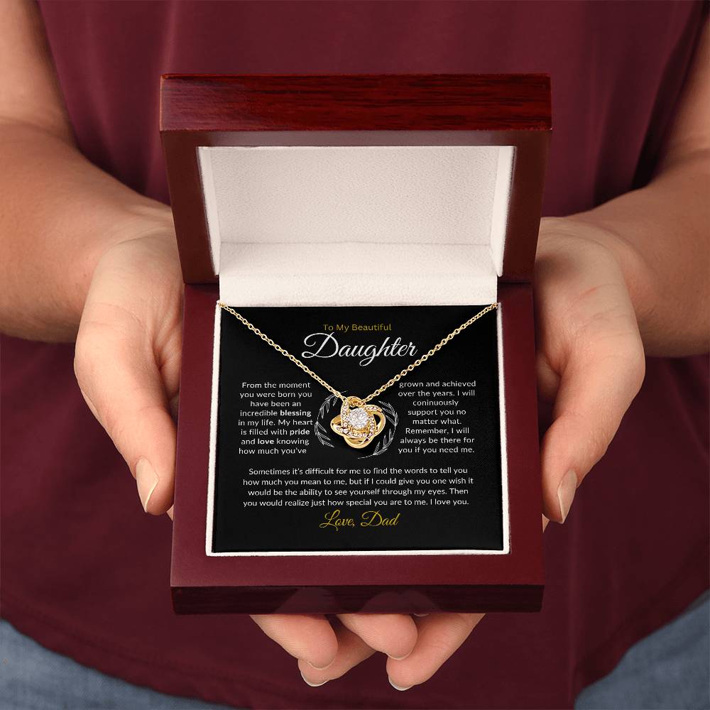 To My Daughter Necklace from Dad, Gift for Daughter from Dad, Father Daughter Necklace, Gifts to Daughter from Dad, Daughter Gift From Dad