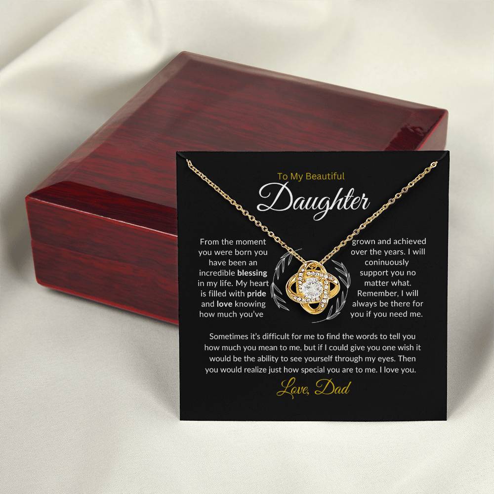 To My Daughter Necklace from Dad, Gift for Daughter from Dad, Father Daughter Necklace, Gifts to Daughter from Dad, Daughter Gift From Dad