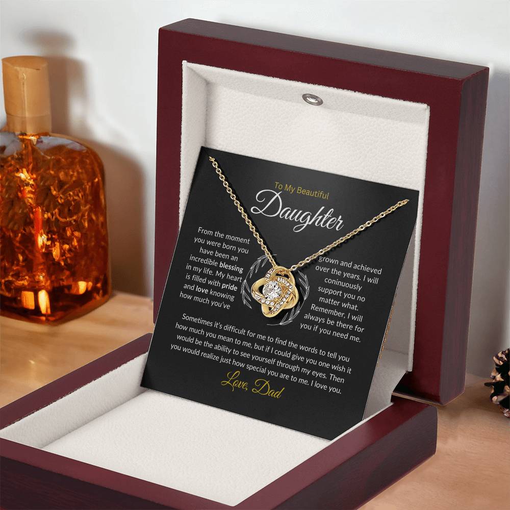 To My Daughter Necklace from Dad, Gift for Daughter from Dad, Father Daughter Necklace, Gifts to Daughter from Dad, Daughter Gift From Dad