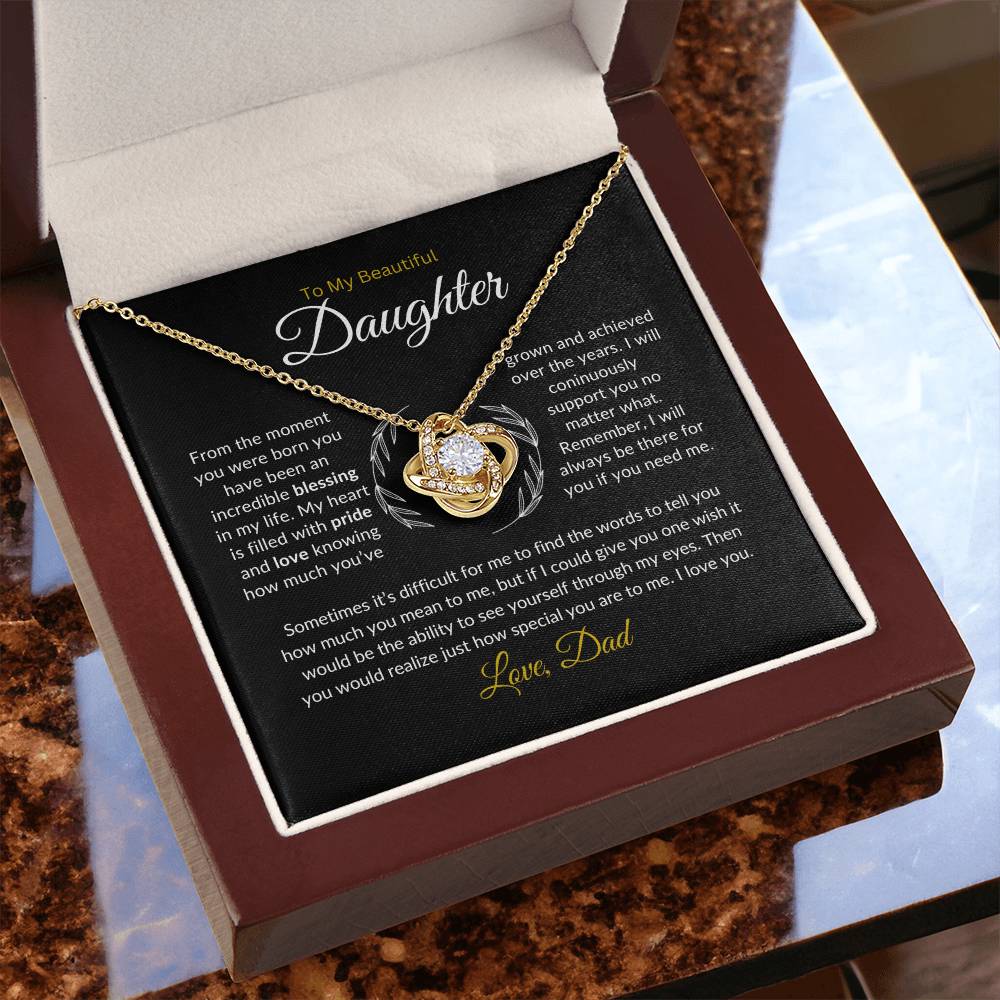 To My Daughter Necklace from Dad, Gift for Daughter from Dad, Father Daughter Necklace, Gifts to Daughter from Dad, Daughter Gift From Dad