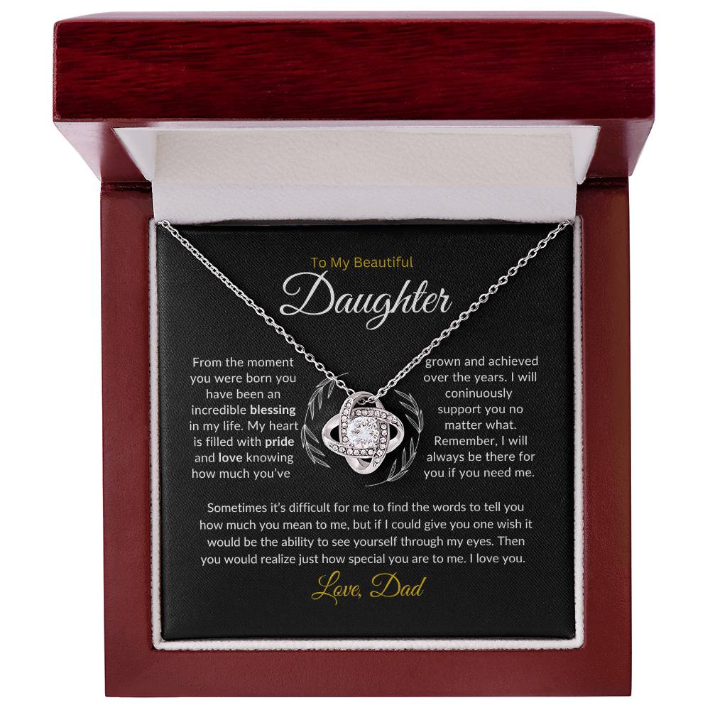 To My Daughter Necklace from Dad, Gift for Daughter from Dad, Father Daughter Necklace, Gifts to Daughter from Dad, Daughter Gift From Dad