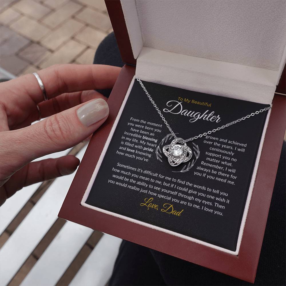 To My Daughter Necklace from Dad, Gift for Daughter from Dad, Father Daughter Necklace, Gifts to Daughter from Dad, Daughter Gift From Dad