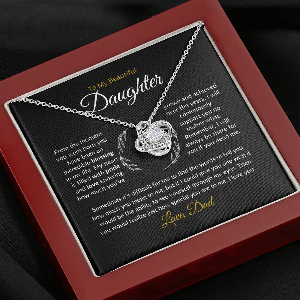 To My Daughter Necklace from Dad, Gift for Daughter from Dad, Father Daughter Necklace, Gifts to Daughter from Dad, Daughter Gift From Dad