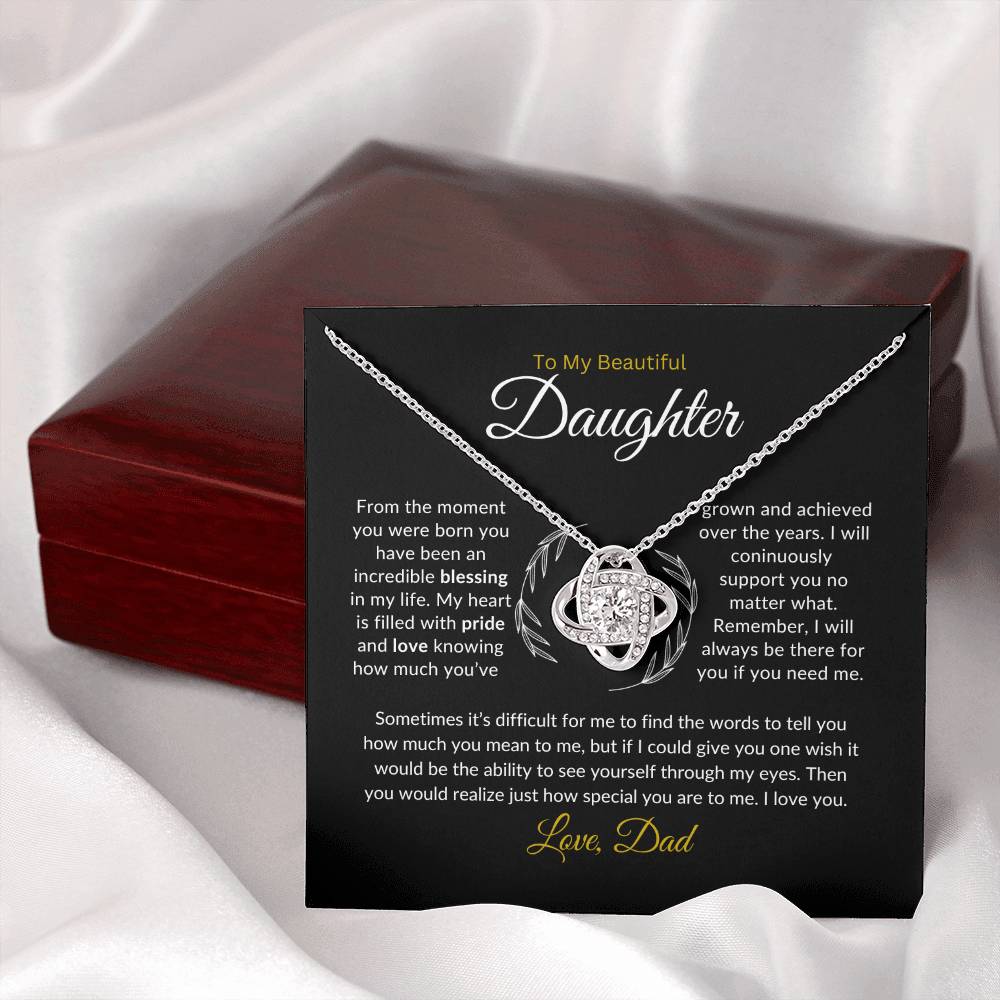 To My Daughter Necklace from Dad, Gift for Daughter from Dad, Father Daughter Necklace, Gifts to Daughter from Dad, Daughter Gift From Dad