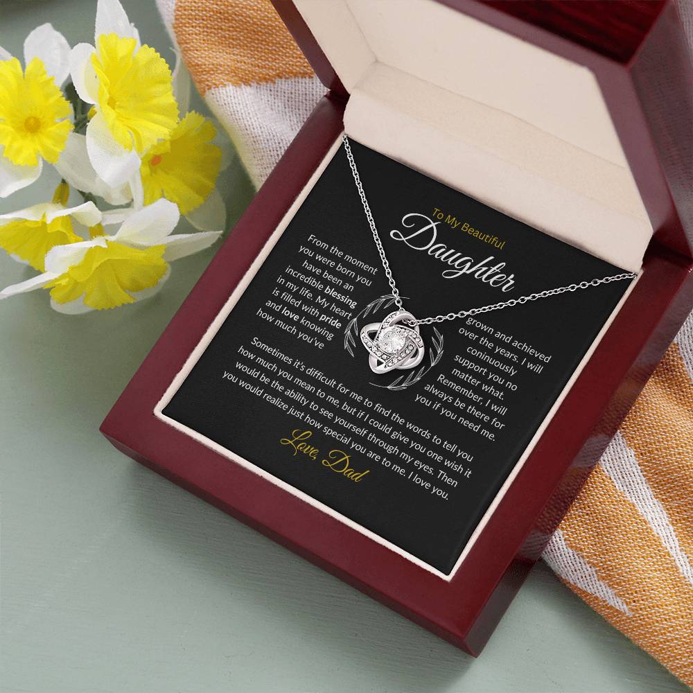 To My Daughter Necklace from Dad, Gift for Daughter from Dad, Father Daughter Necklace, Gifts to Daughter from Dad, Daughter Gift From Dad
