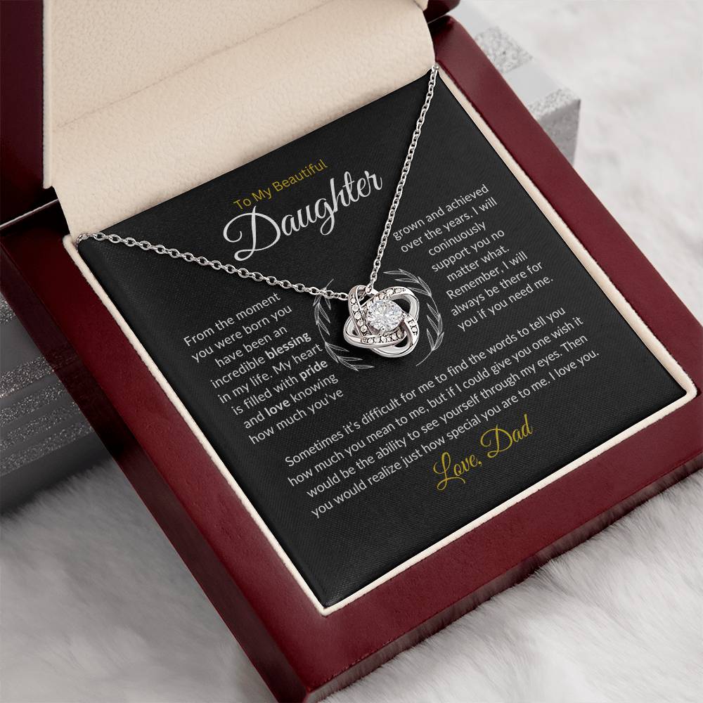 To My Daughter Necklace from Dad, Gift for Daughter from Dad, Father Daughter Necklace, Gifts to Daughter from Dad, Daughter Gift From Dad