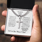 TO OUR SON CROSS NECKLACE FROM MOM & DAD
